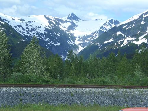 waiting for the train to pass scenery