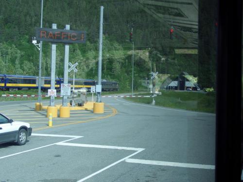 waiting for train to clear